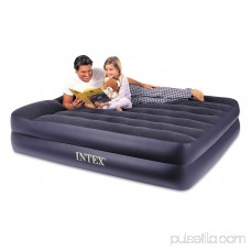 Intex Queen 16.5 Raised Pillow Rest Airbed Mattress with Built-in Pump 555124113